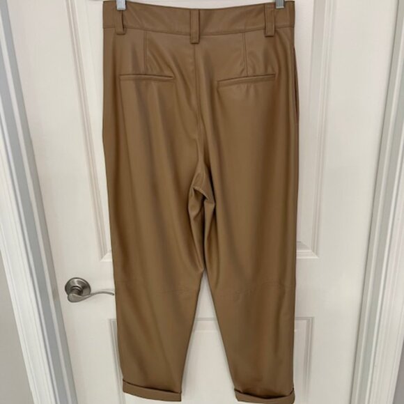 High Waist Faux Leather Trousers - Picture 3 of 4